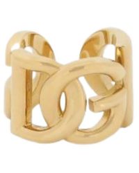 Dolce & Gabbana - Dolce & Gabbana Dg Logo Ring - Lyst