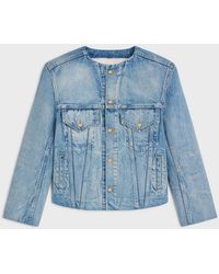 Celine - Button Denim Jacket - Lyst