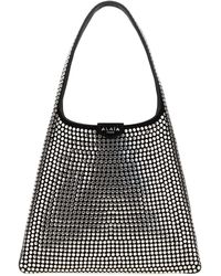 Alaïa - Embellished Leather Hobo Handbag With Studs, 21 Cm - Lyst