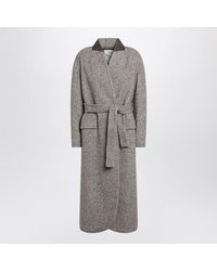 Brunello Cucinelli - Mélange Wool-Blend Coat With Belt - Lyst