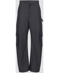Balenciaga - Denim Print Cargo Pants - Lyst
