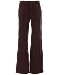 Chloé - Grape Leather Flared Pant - Lyst