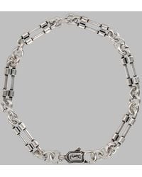 Saint Laurent - Bracciale A Catena Con Moschettone - Lyst