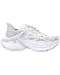 Fendi - F-Light Leather And Mesh Sneakers - Lyst