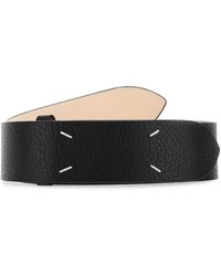 Maison Margiela - Textured Calf Leather Regular Belt - Lyst