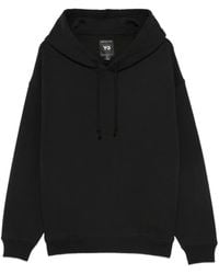 Y-3 - Cotton Hoodie With Logo Detail And Drawstring Hood - Lyst
