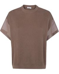 Brunello Cucinelli - Short Sleeves Sweater - Lyst
