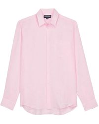 Vilebrequin - Plain Linen Shirt With Chest Pocket - Lyst