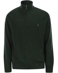 Polo Ralph Lauren - Wool Pullover With Half Zip - Lyst