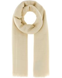 Fendi - Ivory Wool Blend Scarf - Lyst