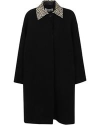 Rohe - "Cheetah" Collar Wool Coat - Lyst