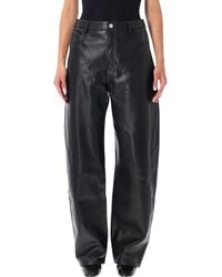 Arma - Ece Leather Barrel Trousers - Lyst