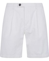 Michael Coal - Cotton & Linen Bermuda Trousers - Lyst