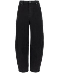 Self-Portrait - Barrel Leg' Jeans - Lyst