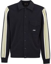 Autry - Knitted Jacket With Buttons And Side Stripes - Lyst