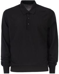 Kiton - Long-Sleeved Wool Polo Shirt - Lyst