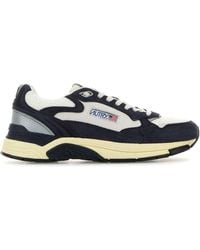 Autry - Two-Tone Leather And Mesh Hyperway Sneakers - Lyst