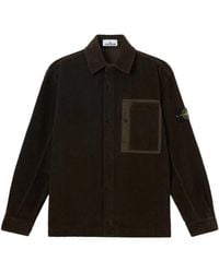 Stone Island - Corduroy Button-Up Shirt - Lyst
