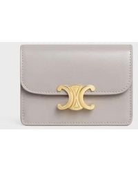 Celine - Triomphe-Plaque Card Holder - Lyst