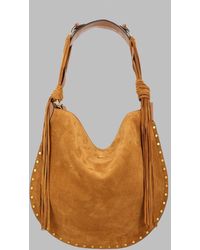 Isabel Marant - Hobo Bag Oskan Soft Calf Velvet Leather Shoulder - Lyst