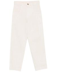 Eleventy - Sand Cotton Trousers - Lyst