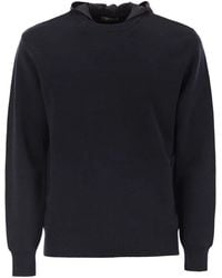 Herno - Resort Double Cotton Knit And Nylon Hoodie - Lyst