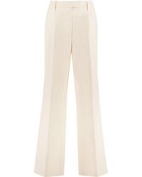 Prada - High-Rise Cotton Trousers For - Lyst