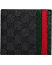 Gucci - Bifold Wallet With Web Card Slots - Lyst