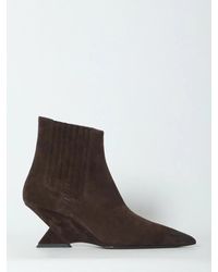 The Attico - Cheope Dark Ankle Boots - Lyst