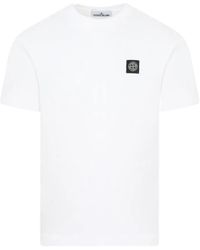 Stone Island - Classic Slim-Fit T-Shirt With Round Neckline - Lyst