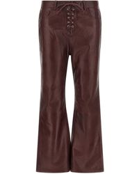 ROTATE BIRGER CHRISTENSEN - Rotate Birger Christensen Flared Leather-Effect Pants - Lyst
