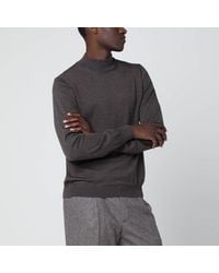 Tagliatore - Taupe Wool Turtleneck Sweater - Lyst