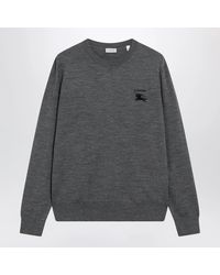 Burberry - Wool Crewneck Sweater - Lyst