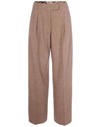 Liu Jo - Biscuit Cotton Trousers - Lyst