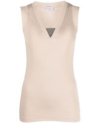 Brunello Cucinelli - Cotton Tank Top - Lyst