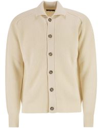 Peserico - English Ribbed Wool Cardigan - Lyst