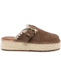 Mou - Leather Suede Sandals - Lyst