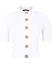 Balmain - Crewneck Cardigan - Lyst