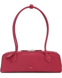 Alaïa - Alaia Fuchsia Suede Medium Le Teckel Shoulder Bag - Lyst