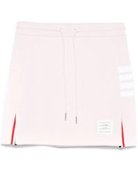 Thom Browne - 4Bar Cotton Mini Skirt - Lyst