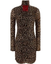 Blumarine - Printed Mini T-Shirt Dress - Lyst