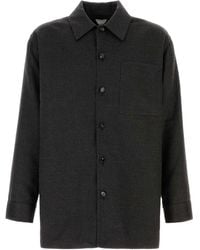 Bottega Veneta - Dark Flannel Shirt - Lyst