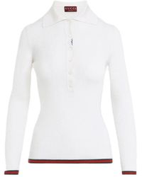 Gucci - Polo Shirt With Web - Lyst