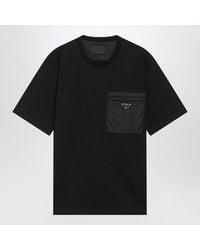 Prada - Re-Nylon And Jersey T-Shirt - Lyst