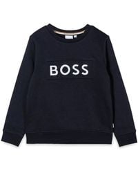 BOSS - Logo Crewneck Sweatshirt - Lyst