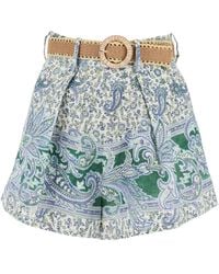 Zimmermann - Paisley Print Linen Shorts - Lyst