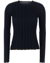 Prada - Wool-Blend Knit Sweater - Lyst