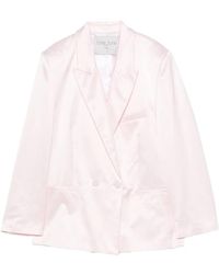 forte_forte - Chic Viscose Cotton Satin Tuxedo Ja - Lyst