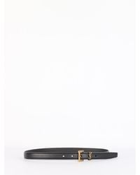Saint Laurent - Cassandre Thin Belt - Lyst