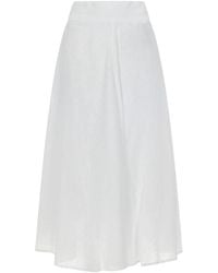 120% Lino - Gonna Lunga - Lyst